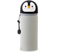 DGTSYAL Kawaii Estuche Escolar de Silicona Blanda 2 en 1, Portalápices de Mesa, Dulces pingüino, Cremallera, Cute Estuche Papeleria de Cremallera para Lápices de Colores Rotuladores para Niños Niñas