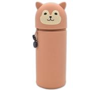 DGTSYAL Kawaii Estuche Escolar de Silicona Blanda 2 en 1, Portalápices de Mesa, Dulces Shiba Inu, Cremallera, Cute Estuche Papeleria de Cremallera para Lápices de Colores Rotuladores para Niños Niñas