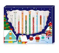 DGTSYAL Set of erasable gel pens - Bolígrafo de gel borrable, ball on the end to remove temperature sensitive, tip diameter 0.7 mm (12 cajas misteriosas de Navidad-a)