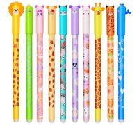 DGTSYAL Set of erasable gel pens - Bolígrafo de gel borrable, ball on the end to remove temperature sensitive, tip diameter 0.7 mm (10 bolígrafos borrables)