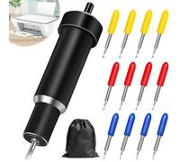 DGUSO 12 Piezas Cuchilla de Corte Profundo con Carcasa Compatible con Explore,Profunda Cuchilla de Corte,Hoja de Corte Profundo Compatible con Cricut Make,Maker 3,Air 3,Air 2,Air,One,Explore 3/Negro