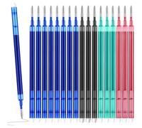 DGUSO 18 Pcs Bolígrafo Borrable 0.7mm, Recambio Boligrafo Borrable Recambios Borrables, Compatible con PIlot Frixion Adecuado, para Material de Oficina Estudiantes(Azul, Negro, Rojo, Verde)