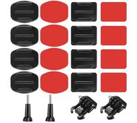 DGUSO Soporte de casco para GoPro - 20 almohadillas adhesivas de adhesivo 3M, soportes planos y curvados para cámaras GoPro Hero 12-3