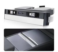 DGXWLLW Hub USB para Tesla Model Y Juniper 2025 2026 Model 3 Highland 2024 2025 con Cubierta Deslizante, Cargador rápido multipuertos de 119 W, estación de Acoplamiento Impermeable con Cables