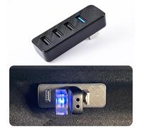 DGXWLLW Hub USB para Tesla Model Y Juniper 2025 2026 Model 3 Highland 2024 2025, guantera 4 en 1 USB 3.0 expansor, estación de acoplamiento para Dashcam, unidad flash, carga, transferencia de datos
