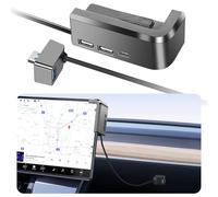 DGXWLLW Hub USB para Tesla Model Y Juniper 2025 2026 Model 3 Highland 2024 2025, guantera a estación de acoplamiento de pantalla, guantera, expansor USB 3.0 para Dashcam, unidad flash, carga