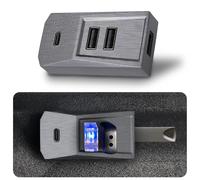 DGXWLLW Hub USB para Tesla Model Y Juniper 2025 2026 Modelo 3 Highland 2024 2025, expansor USB 3.0 con 1 puerto USB C y 3 puertos USB A para Dashcam Flash Drive Carga Transferencia de datos