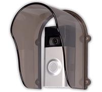 dgyezhao Plástico Timbre de La Puerta Cubierta de La Lluvia, Transparente Timbre de La Puerta Resistente a La Intemperie Impermeable Enfoque de Control de Protección (Gris)