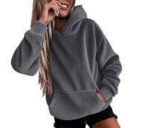 DGZTWLL Camisetas para mujer del Reino Unido, camisetas para otoño e invierno, manga larga, cuello redondo, suéteres de gran tamaño, clásicos, casuales, ajuste regular, suéteres para mujer, gris, S