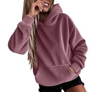 DGZTWLL Camisetas para mujer del Reino Unido, camisetas para otoño e invierno, manga larga, cuello redondo, suéteres de gran tamaño, clásicos, casuales, ajuste regular, suéteres para mujer, rosa, L