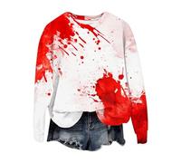 DGZTWLL Camisetas para mujer del Reino Unido, camisetas para otoño e invierno, manga larga, cuello redondo, suéteres de gran tamaño, clásica, casual, ajuste regular, para mujer, hot pink, XXL