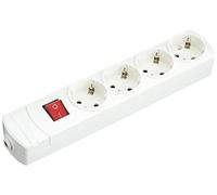 DH BASE MULTIPLE CON INTERRUPTOR DE 4 TOMAS SIN CABLE