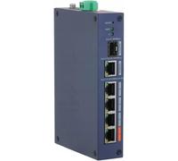 DH-CHS4106-4ET-60: DAHUA SWITCH INDUSTRIAL CLOUD MANAGED HARDENED L2, 6 PUERTOS, 4 RJ45 10/100M POE, 1 RJ45 GIGABIT + 1 SFP GIGABIT, 60W, IP30, IK06