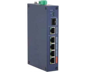 DH-CHS4106-4ET-60: DAHUA SWITCH INDUSTRIAL CLOUD MANAGED HARDENED L2, 6 PUERTOS, 4 RJ45 10/100M POE, 1 RJ45 GIGABIT + 1 SFP GIGABIT, 60W, IP30, IK06