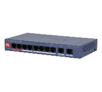 (DH-CS4010-8ET2GT-110) DAHUA SWITCH 10 PUERTOS CLOUD MANAGED, 8 POE, 2 GIGABIT, 110W, HI-POE, L2