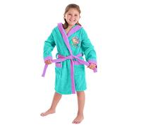 DH DHestia - Albornoz Niña Algodón con Capucha y Bolsillos Dibujo Sirenita (Talla 2 a 4 años)