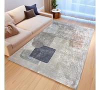 DH DREAMER HOME Alfombra para Salón, Dormitorio, Cocina - Tamaño 150x200cm - Pelo Corto Diseño Moderno con Base Antideslizante - Alfombras de Decoración Suave, Resistente y Lavable (Figuras)