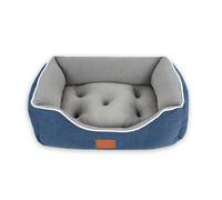 DH DREAMER HOME Cama para Perros Suave y Cómoda con Base Antideslizante Funda Extraíble con Cremallera- Cama Antiestrés Lavable para Mascotas, Funda Transpirable y Relleno Acolchado 57x42x17cm
