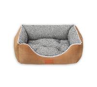 DH DREAMER HOME Cama para Perros Suave y Cómoda con Base Antideslizante Funda Extraíble con Cremallera- Cama Antiestrés Lavable para Mascotas, Funda Transpirable y Relleno Acolchado 68x52x17cm