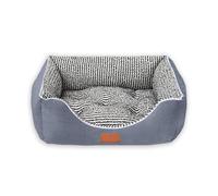 DH DREAMER HOME Cama para Perros Suave y Cómoda con Base Antideslizante Funda Extraíble con Cremallera- Cama Antiestrés Lavable para Mascotas, Funda Transpirable y Relleno Acolchado 57x42x17cm
