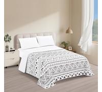 DH DREAMER HOME Colcha Bouti Reversible Estampada para Cama 90-105 de Dibujo Estampado Tamaño 220 x 260 cm - Edredón Ligero de Entretiempo, Cubrecama Decorativo Suave y Transpirable para Dormitorio