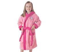 DH ESTIA - Albornoz Niña Algodón Capucha y Bolsillos Algodón Suave Dibujo Super Girl (Talla 6 a 8 años)