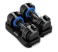 DH FitLife 2026 Nuevo Juego de Mancuernas Ajustables - 18 Niveles de Peso de 2,5 a 25 KG | Mancuernas Compactas con Ajuste Rápido | Set de Pesas para Hombres y Mujeres | Ideal para Gimnasio en Casa