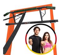 DH FitLife Barra de dominadas para marco de puerta sin tornillos | Pull up bar Doorway | entrenador de espalda para colgar | incluye cinta de entrenamiento | para puerta de 70 - 92 cm