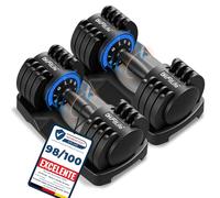 DH FitLife Mancuernas Ajustables 5 en 1, 2-12 kg con 5 Niveles de Peso, Discos Variables, Set de 2 Unidades