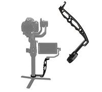DH03 - Agarre cardán de Mano con Zapata fría para Montaje de monitores, micrófonos, luz LED, etc. Compatible con dji Ronin-S, Ronin SC 2, Zhiyun Weebill Lab, Crane 2, Plus, Moza Air Mini Dual Grip