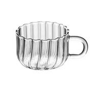 Dh2yjnbf3 7 Oz Glass Coffee Mug with Handle, Clear Borosilicate Glass Pumpkin Cups for Water Breakfast Milk Coffee Juice