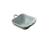 Dh2yjnbf3 Cuencos de Aperitivo Plato de fruta de doble oreja, plato de aperitivos hecho a mano, base de tetera zen, elegante plato de pastelería, bandeja for servir Plato de Salsa(Blue)