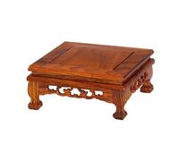 Dh2yjnbf3 Decoración del hogar Base de jarrón tetera madera cuadrada, soporte adorno for pecera bonsái Aplicación en interiores(Pequeño)