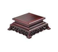 Dh2yjnbf3 Decoración del hogar Pedestal de exhibición bonsái tallado en madera roja, estatua articulada, base clásica lujo Aplicación en interiores(XL)