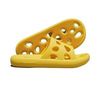 Dh2yjnbf3 Fashion Unisex Shower Shoes Soft Lightweight Bath Slippers with Drainage Holes Quick Dry Non Slip Indoor Outdoor Use(Yellow,Alpha Medium)