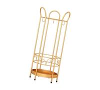 Dh2yjnbf3 Interior Soporte de paraguas redondo hierro, soporte pie for barras oficina en casa, negro Ahorra espacio(Gold)