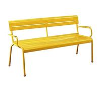 Dh2yjnbf3 Jardín Banco de terraza Exterior de aleación de Aluminio con Respaldo, Ideal for Balcones, Jardines, terrazas y Patios. Asiento(Yellow,160x55x82CM)