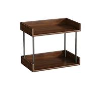 Dh2yjnbf3 Librería Estantería pequeña de Madera Dos Pisos for encimera, Estante Almacenamiento Abierto for el hogar, Cocina y Oficina Estante para Libros