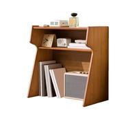 Dh2yjnbf3 Librería Estantería Vertical de Escritorio múltiples Capas, Estante Almacenamiento Creativo con Placa Lateral Curva Estante para Libros