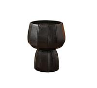 Dh2yjnbf3 Macetero Large-Mouth Magnesium Clay Flower Pot: Lightly Luxurious and Sophisticated, Large Home Pot Jardín(Negro,Pequeño)