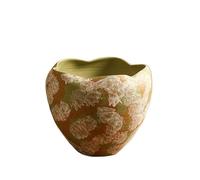 Dh2yjnbf3 Macetero Luxurious Ceramic Plant Pot: Wide-Mouthed, Large-Diameter, Unique Wavy-Edge Design For Monstera Plants Jardín