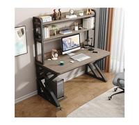 Dh2yjnbf3 Mesa Ordenador Escritorio de computadora, Escritorio, Oficina en casa, combinación gabinetes, Aprendizaje y Juegos Fácil de Instalar(Grey,100x60x170cm)