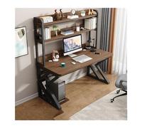 Dh2yjnbf3 Mesa Ordenador Escritorio de computadora, Escritorio, Oficina en casa, combinación gabinetes, Aprendizaje y Juegos Fácil de Instalar(Bruin,140x60x170cm)