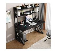 Dh2yjnbf3 Mesa Ordenador Escritorio de computadora, Escritorio, Oficina en casa, combinación gabinetes, Aprendizaje y Juegos Fácil de Instalar(Negro,100x60x170cm)