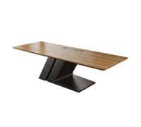 Dh2yjnbf3 Mesa Ordenador Escritorio Ejecutivo Moderno con Tablero de Madera de Fresno y Base de Metal Creativa, Mesa de Escritura Grande for estación de Trabajo de PC Fácil de Instalar(L)