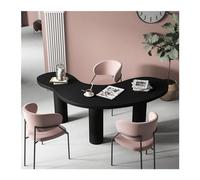 Dh2yjnbf3 Mesa Ordenador Escritorio Minimalista Moderno de Oficina Madera Maciza computadora Creativo en Forma Arco diseño for el hogar una Sola Fácil de Instalar(Negro,180 * 80 * 75cm)