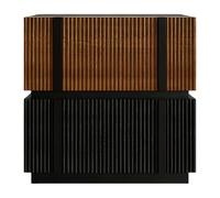 Dh2yjnbf3 Moderno Mesita de Noche con Tirador Tira Vertical Dos cajones Apilados for Almacenamiento en Dormitorio Dormitorio(Multi-Colored)