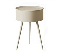 Dh2yjnbf3 Moderno Mesita de Noche Hierro Simple con Patas Altas, Muebles pequeños Color sólido, Almacenamiento Gran Capacidad, mesitas Simples Dormitorio(004,Grande)