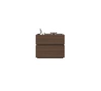 Dh2yjnbf3 Moderno Nightstand, Solid Wood Storage Cabinet Sideboard with Two Drawers, Filing for Living Room, Bedroom and Study Dormitorio(Bruin)