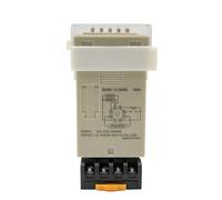 DH48S-1Z Interruptor de relé temporizador programable con LED digital DH48S 0.01S-99H99M RIEL DIN AC110V 220V DC 12V 24V con base de zócalo(DC 24V)